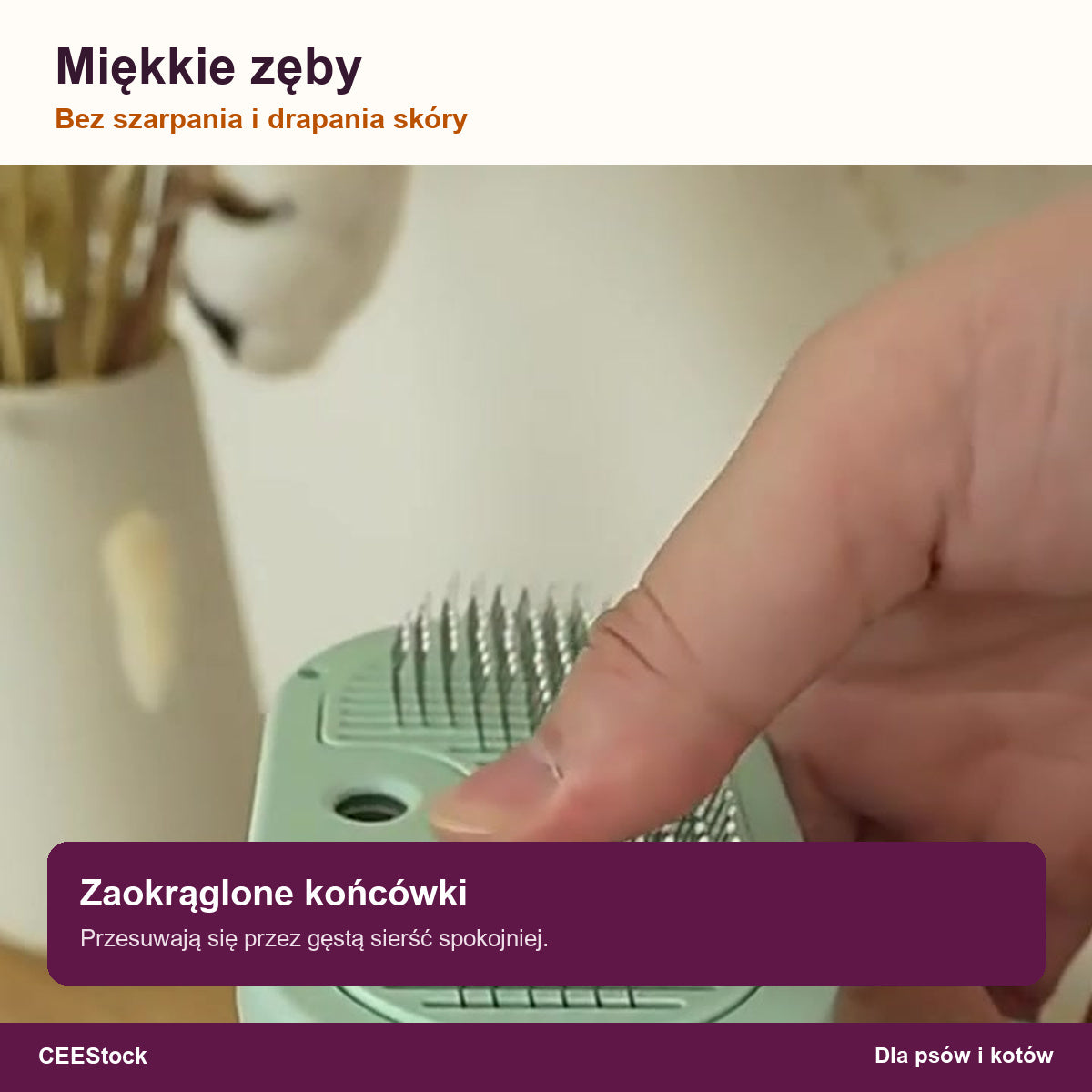 [vapor-audience] Miękkie zęby szczotki do wyczesywania sierści