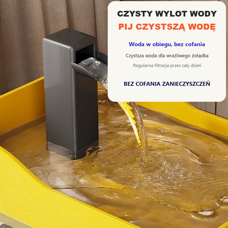 Czysty wylot wody i filtracja w poidełku dla zwierząt