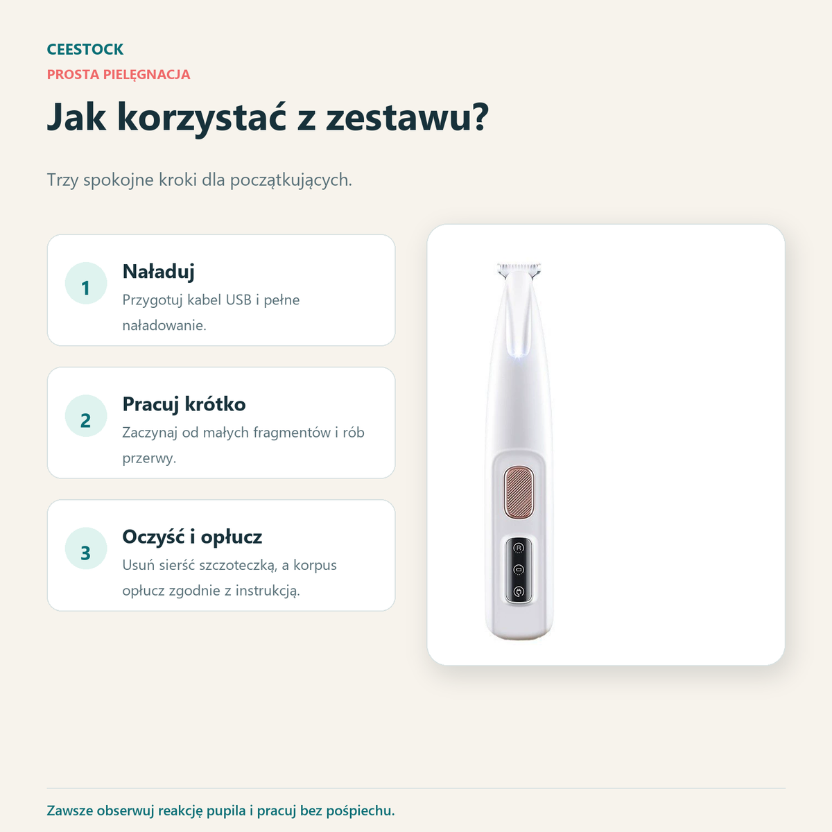 Jak korzystać z trymera LED i jak go czyścić