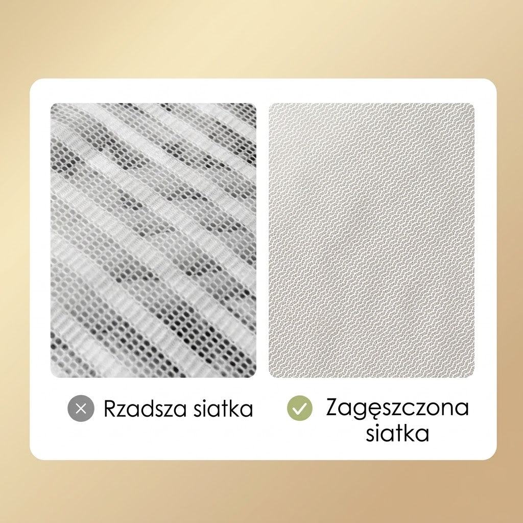 Wisząca suszarka siatkowa — porównanie dwóch splotów siatki
