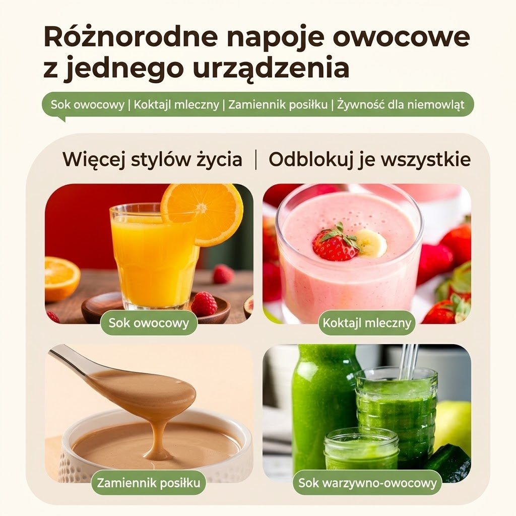 Blender przenośny — przykłady napojów owocowych i warzywnych