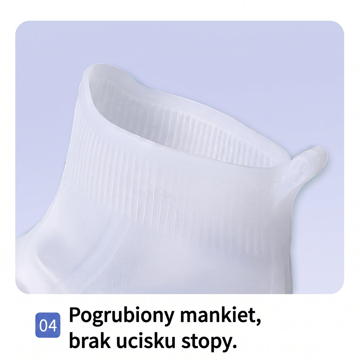 Nakładki na buty — zbliżenie górnego mankietu