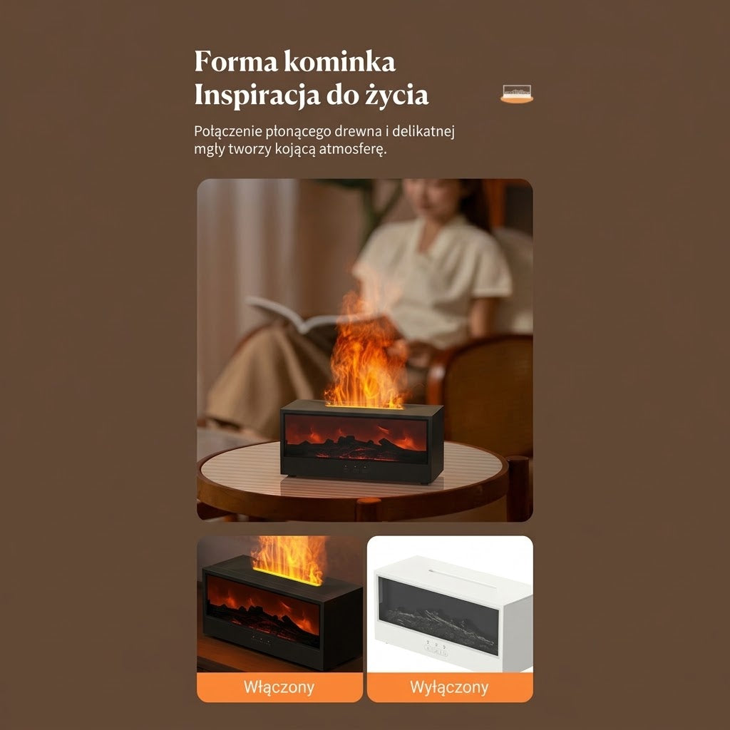 🔥FlameGlow™ – Dyfuzor Zapachowy z Efektem Żywego Płomienia LED