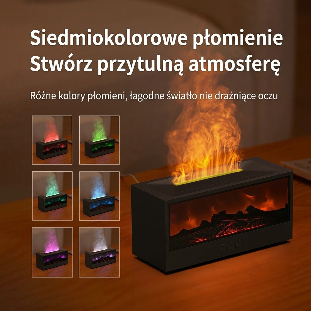 🔥FlameGlow™ – Dyfuzor Zapachowy z Efektem Żywego Płomienia LED