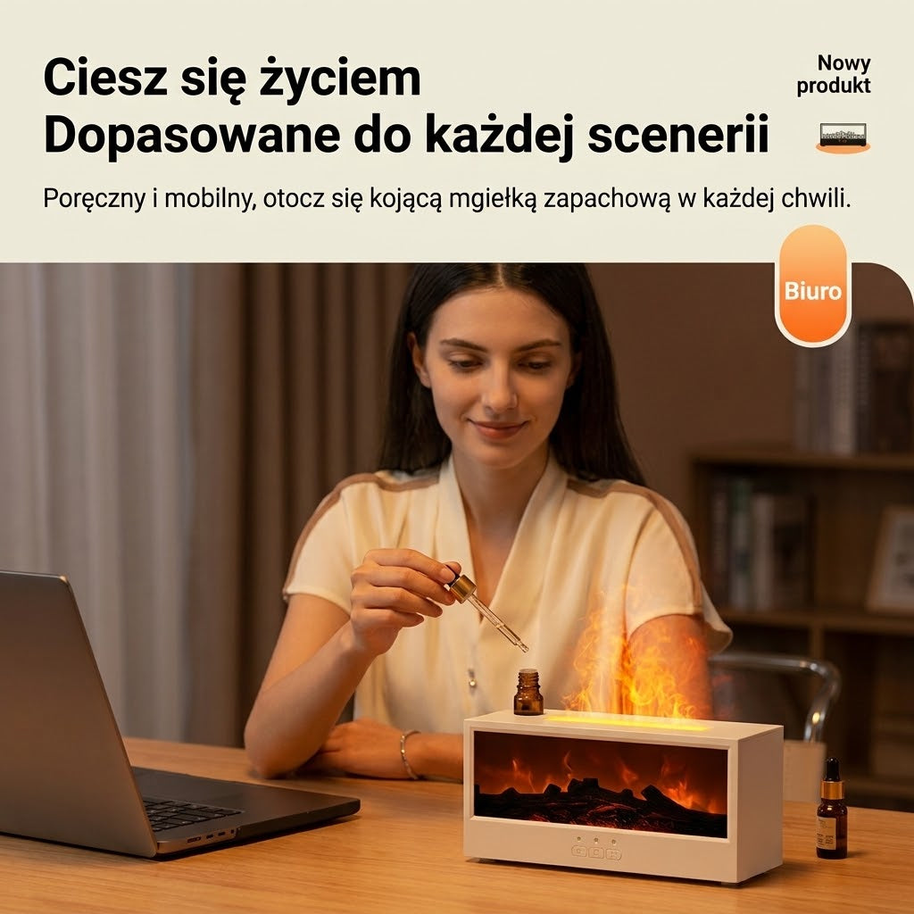 🔥FlameGlow™ – Dyfuzor Zapachowy z Efektem Żywego Płomienia LED