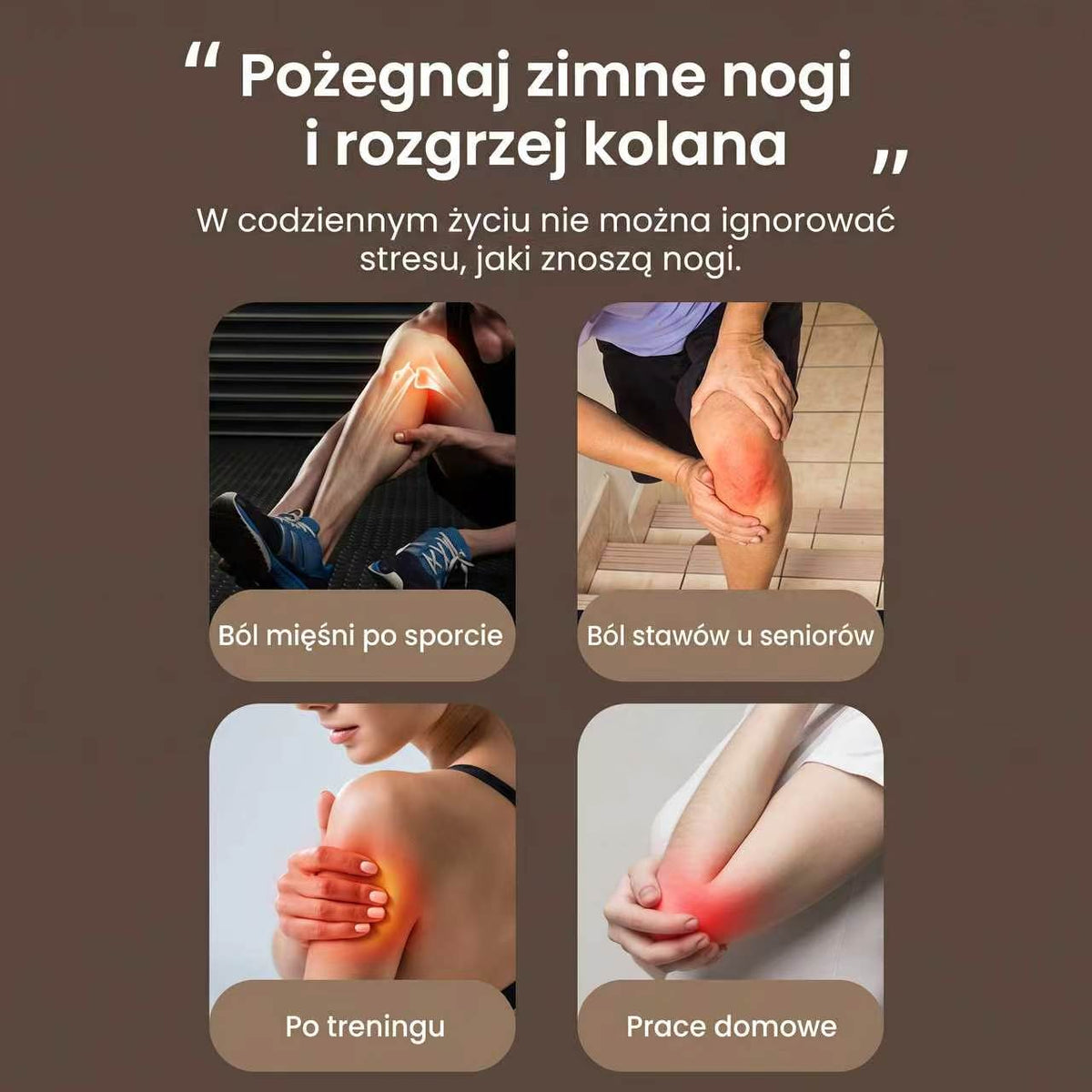 ⭐Gorąco polecane przez fizjoterapeutów— terapeutyczny masażer kolana 3w1